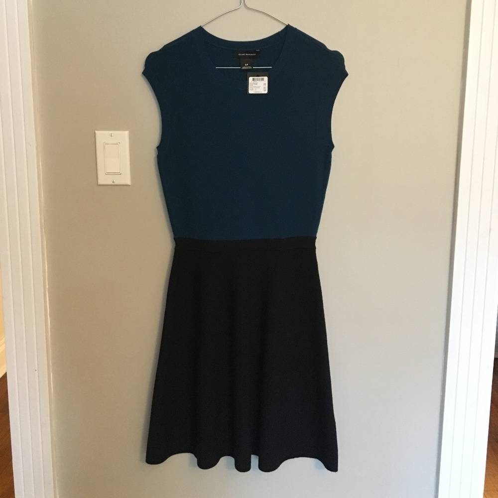 Club Monaco Mini Sweater-Dress Blue Size S - Picture 2 of 4